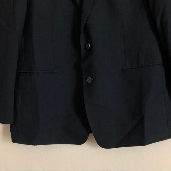 Alfani Classic Fit Dark Navy Blue Notched Collar  Two Button Pockets Suit Jacket - Picture 8 of 11